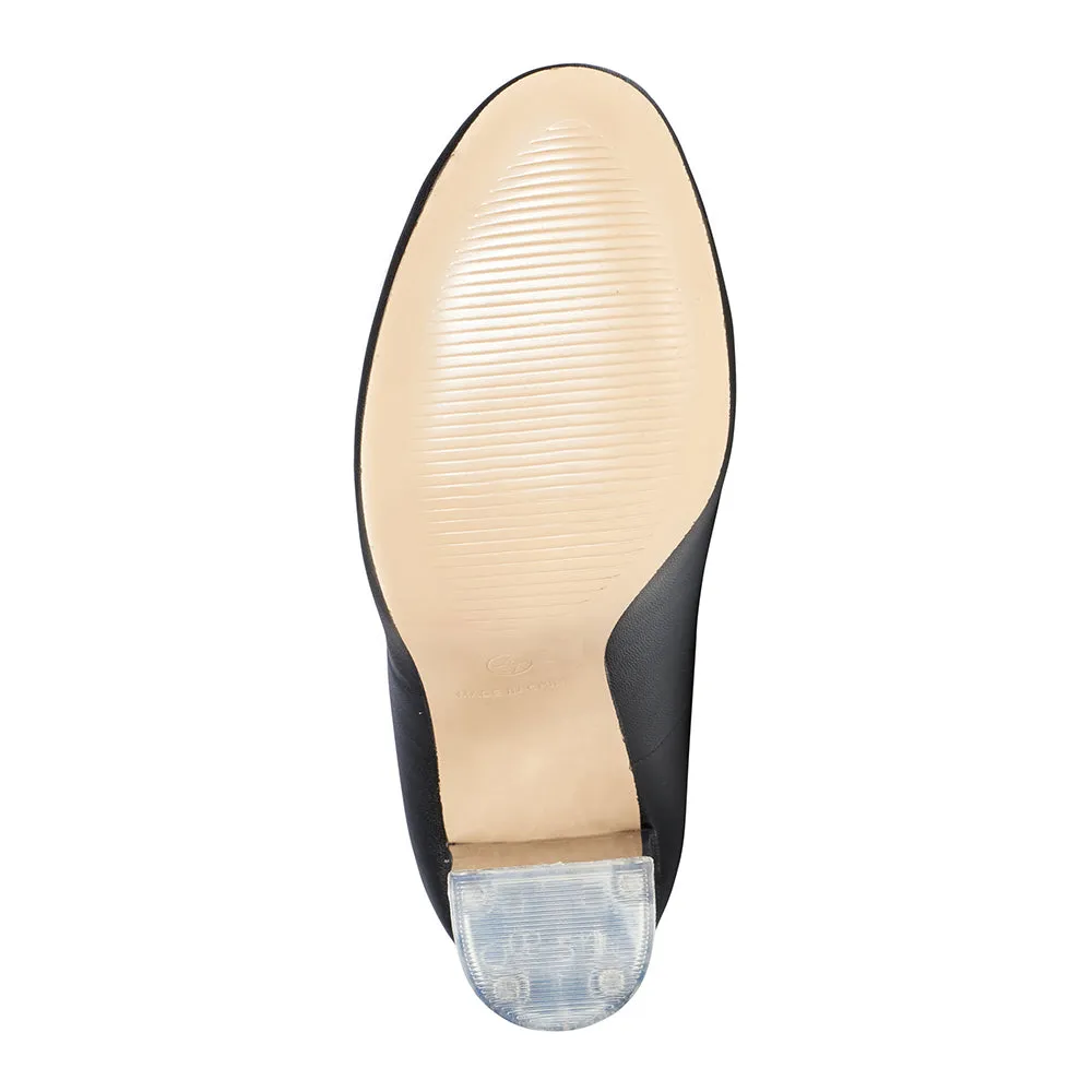 Block Heel Perspex Ankle Sock Boot