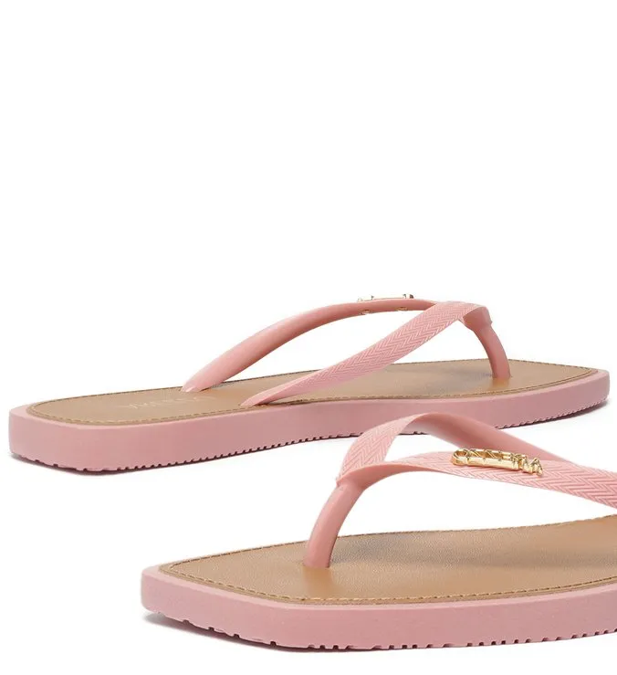 Brizza Square Toe Pink Toe Slipper