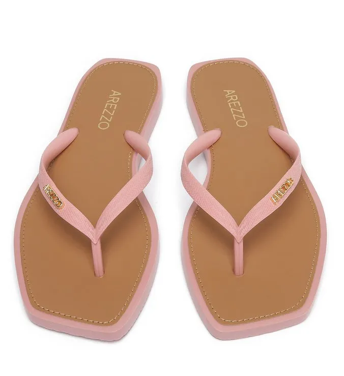 Brizza Square Toe Pink Toe Slipper