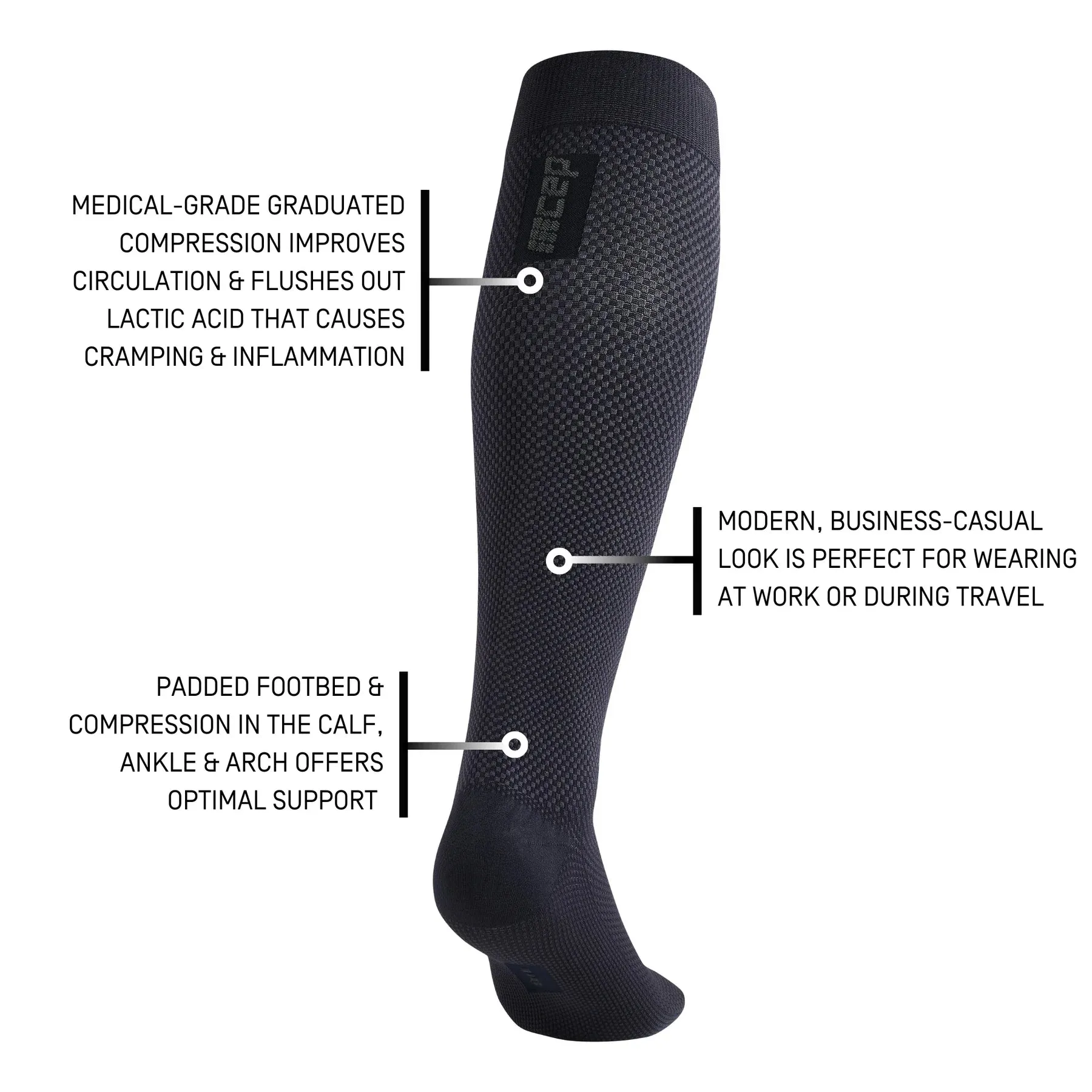CEP | Allday Compression Tall Socks | Women's | Blue