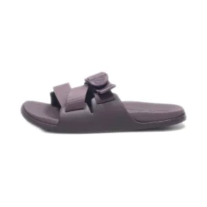 Chaco Chillos Flat Sandals Canvas Maroon Colour For Women