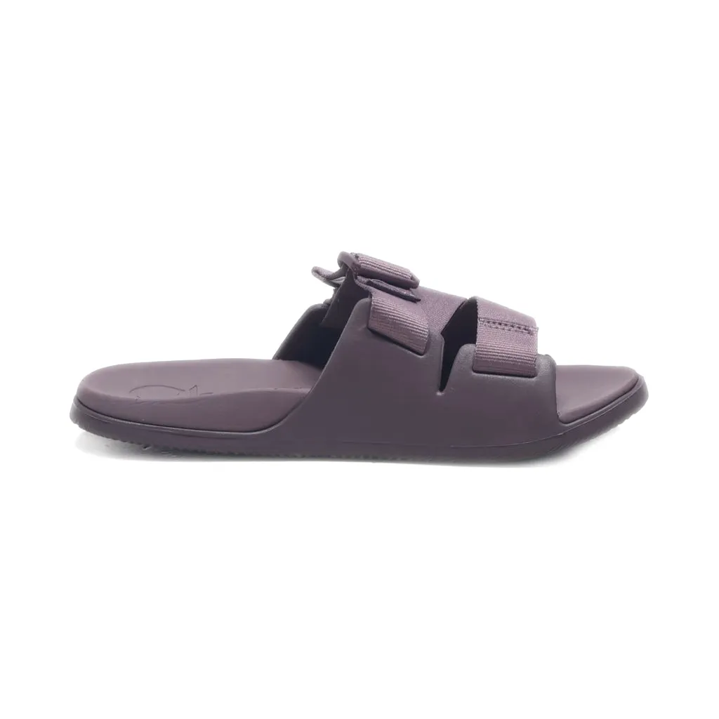 Chaco Chillos Flat Sandals Canvas Maroon Colour For Women