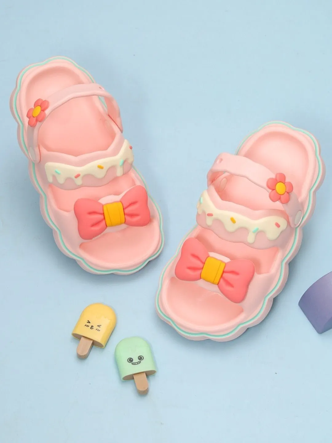 Charming Pink Bow Delight Sandals For Girls