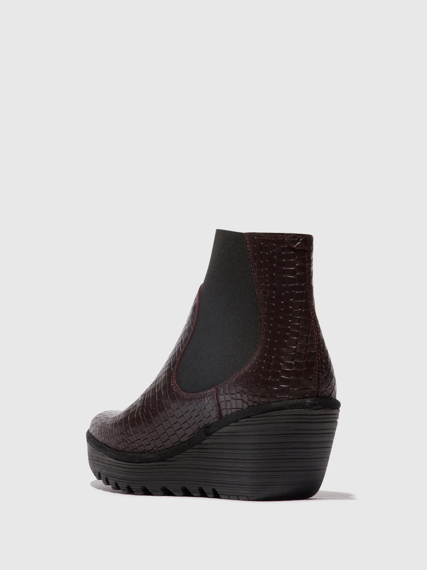 Chelsea Ankle Boots YADE398FLY CROCO WINE