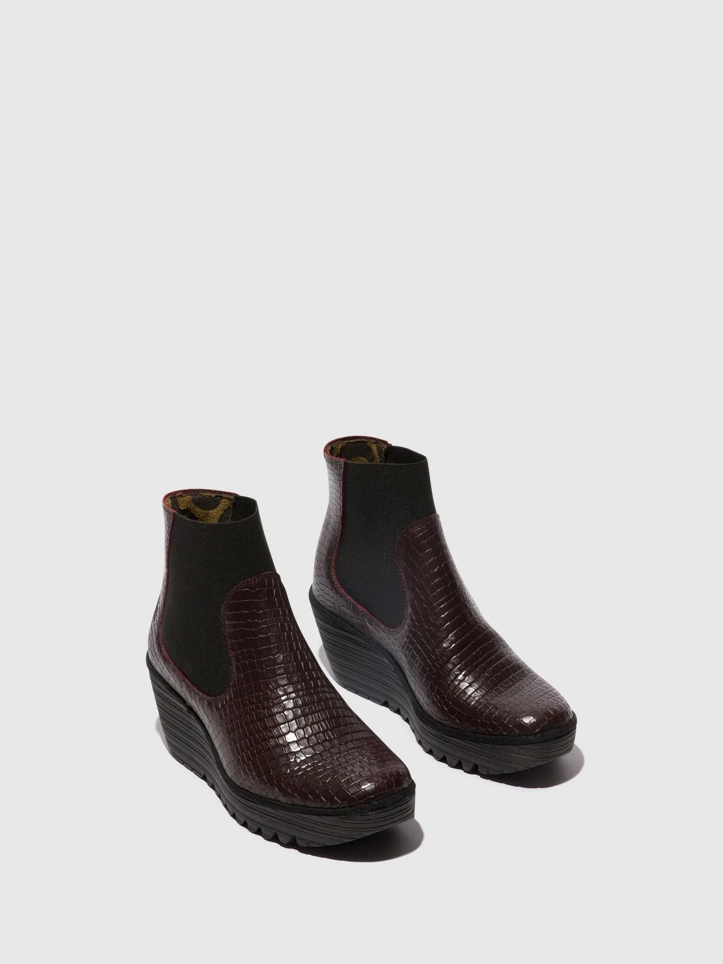 Chelsea Ankle Boots YADE398FLY CROCO WINE