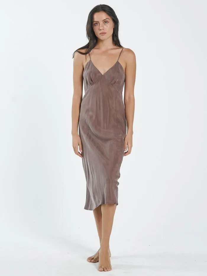 Chelsea Slip Dress- Washed Mahogany