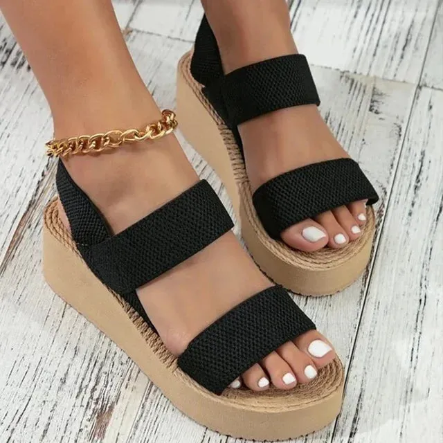 Chic Minimalist Wedge Sandals for Women