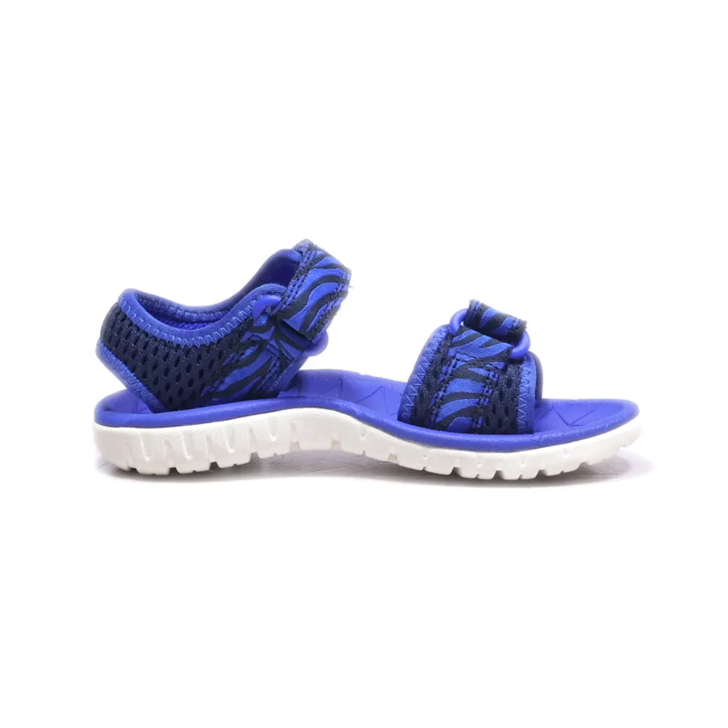 Clarks Flat Sandals Fabric Blue Colour For Kids