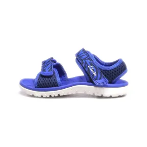 Clarks Flat Sandals Fabric Blue Colour For Kids