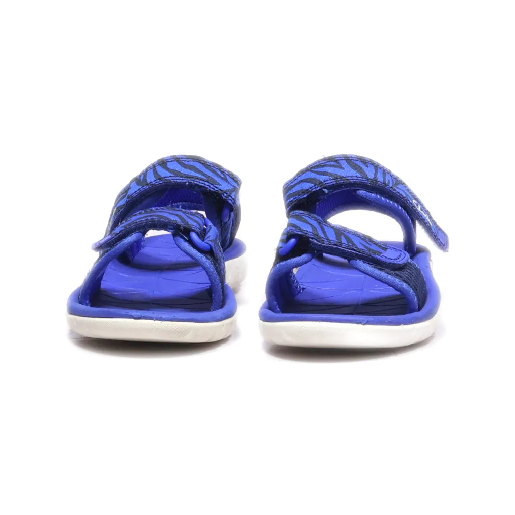 Clarks Flat Sandals Fabric Blue Colour For Kids