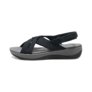 Clarks Platform Sandals Fabric Black Colour For Women