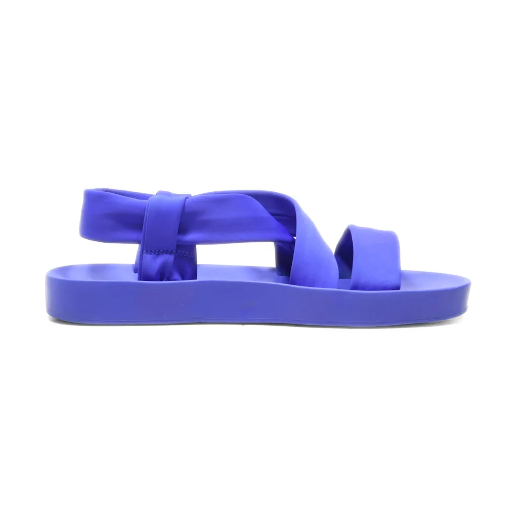 Clarks Seanna Rise Flat Sandals Fabric Blue Colour For Women