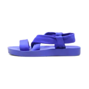 Clarks Seanna Rise Flat Sandals Fabric Blue Colour For Women