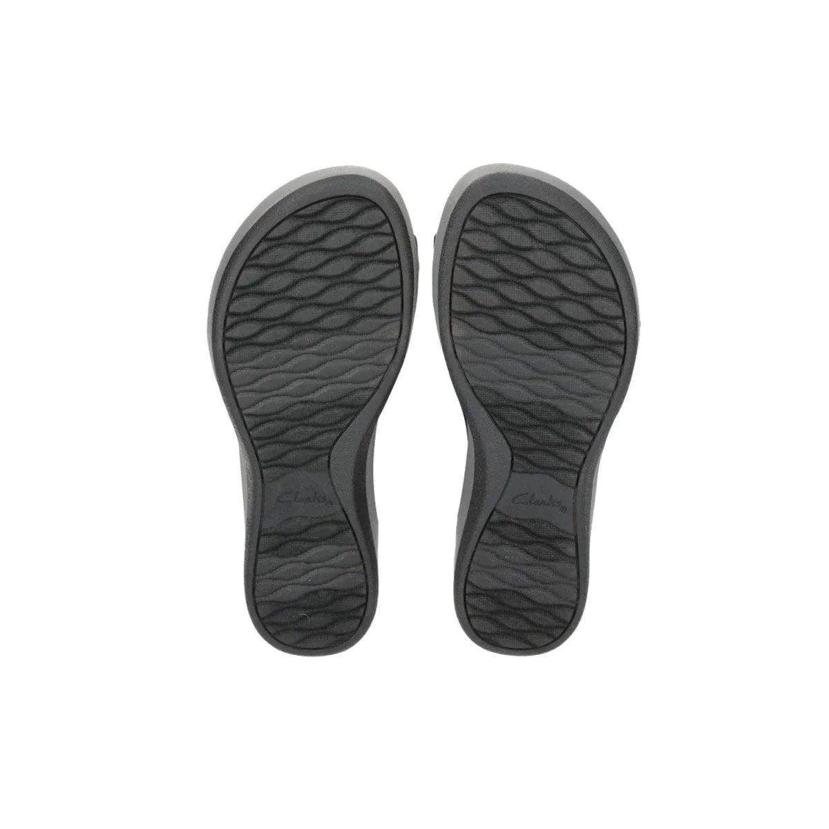Clarks Strap Flat Sandals Fabric Black Colour For Women