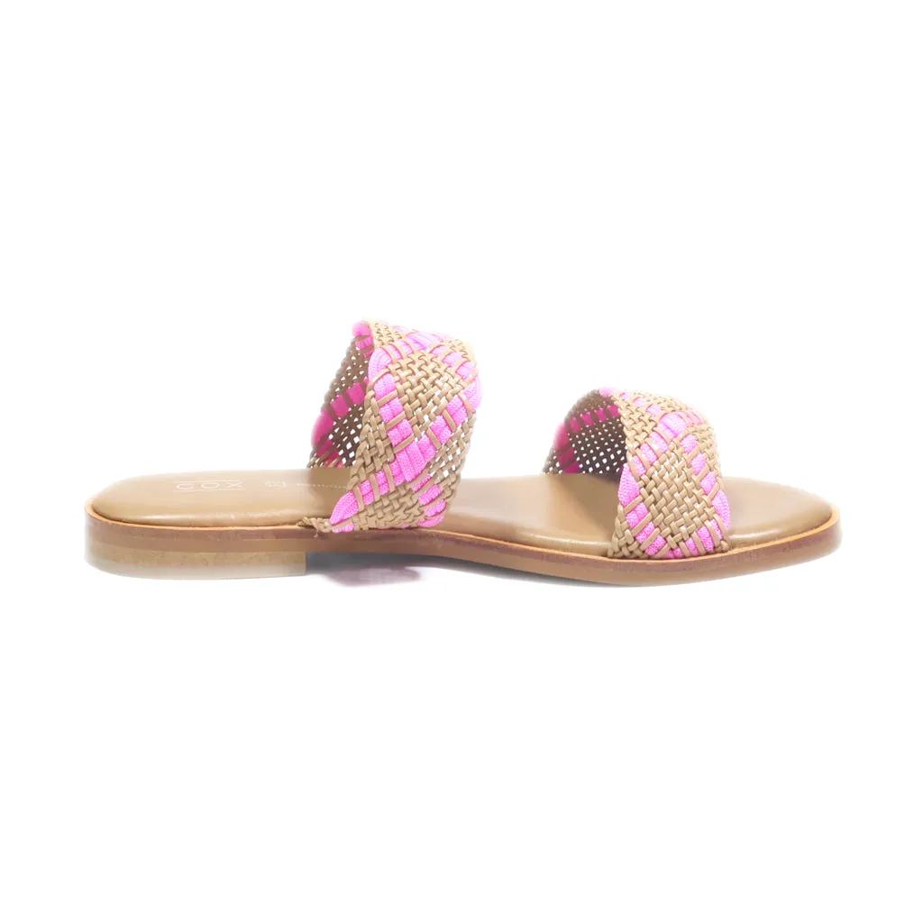 Cox Flat Sandals Leather Multicolour Colour For Women