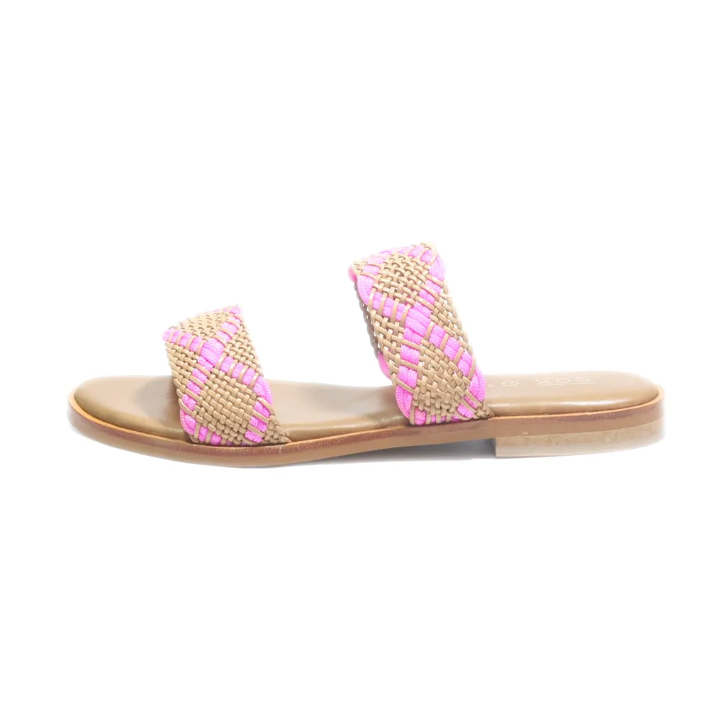 Cox Flat Sandals Leather Multicolour Colour For Women