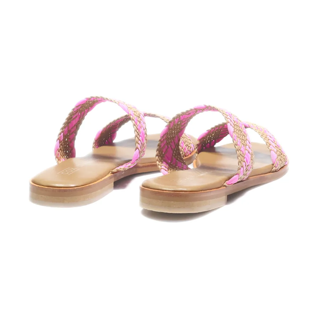 Cox Flat Sandals Leather Multicolour Colour For Women