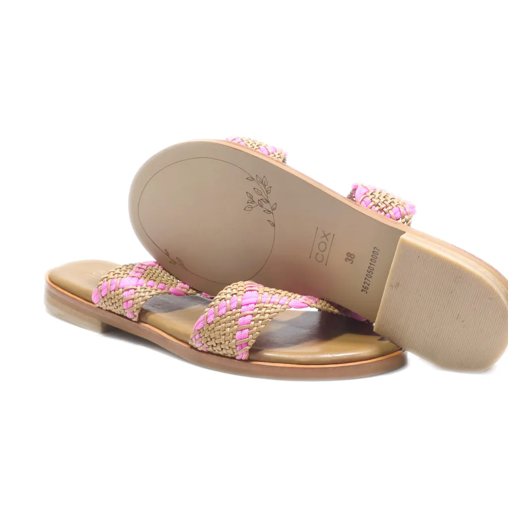 Cox Flat Sandals Leather Multicolour Colour For Women