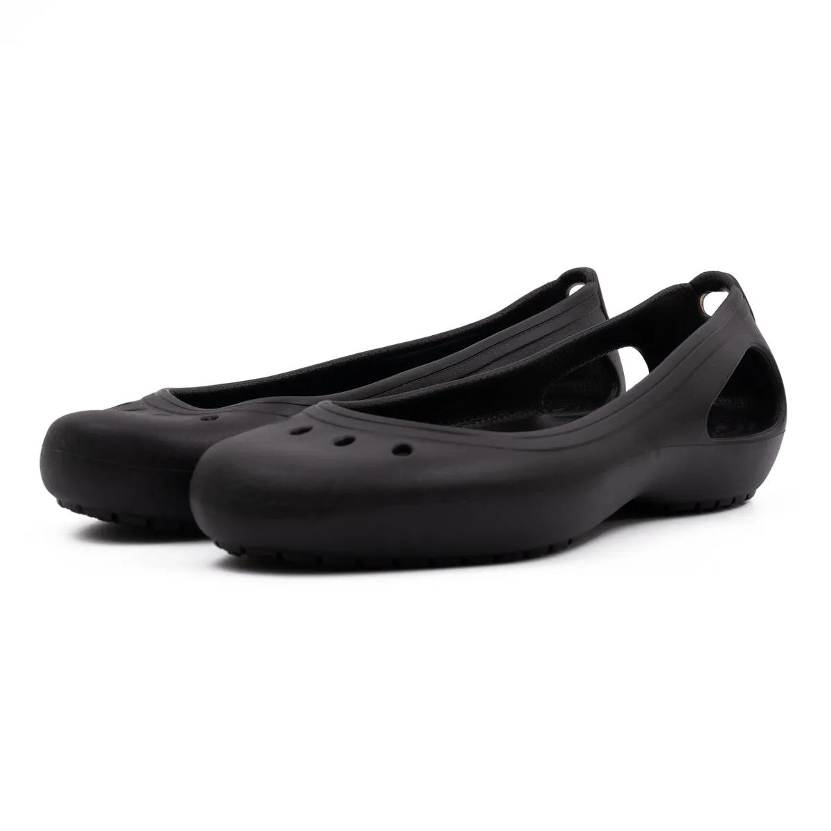 Crocs Kadee Flat Sandals Rubber Black Colour For Women