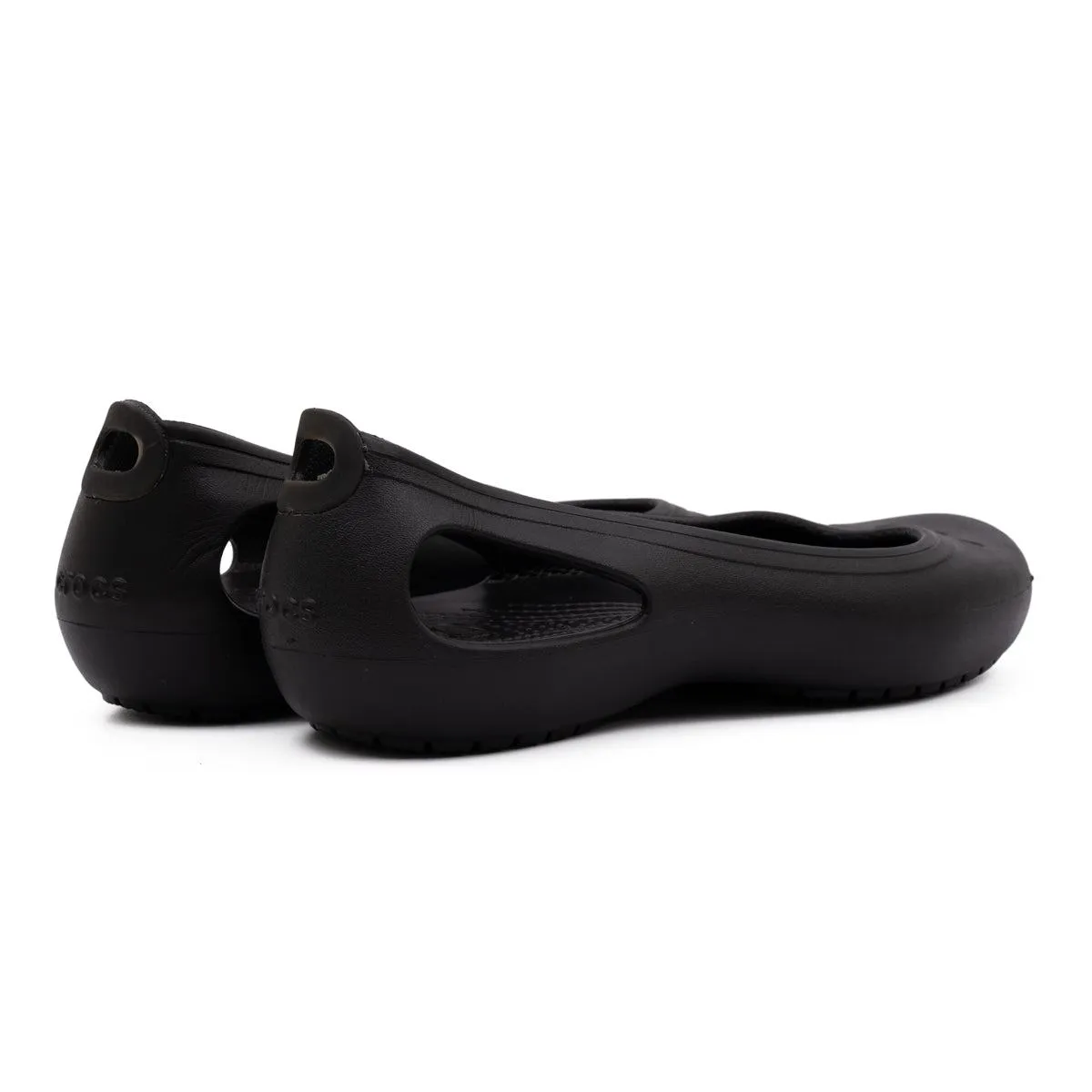 Crocs Kadee Flat Sandals Rubber Black Colour For Women