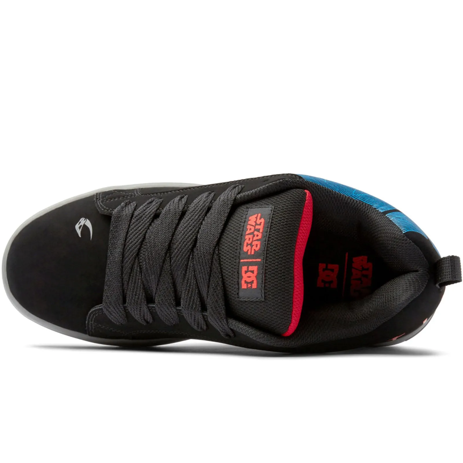 DC Shoes Mens Star Wars Graffik Low Rise Suede Trainers - Black