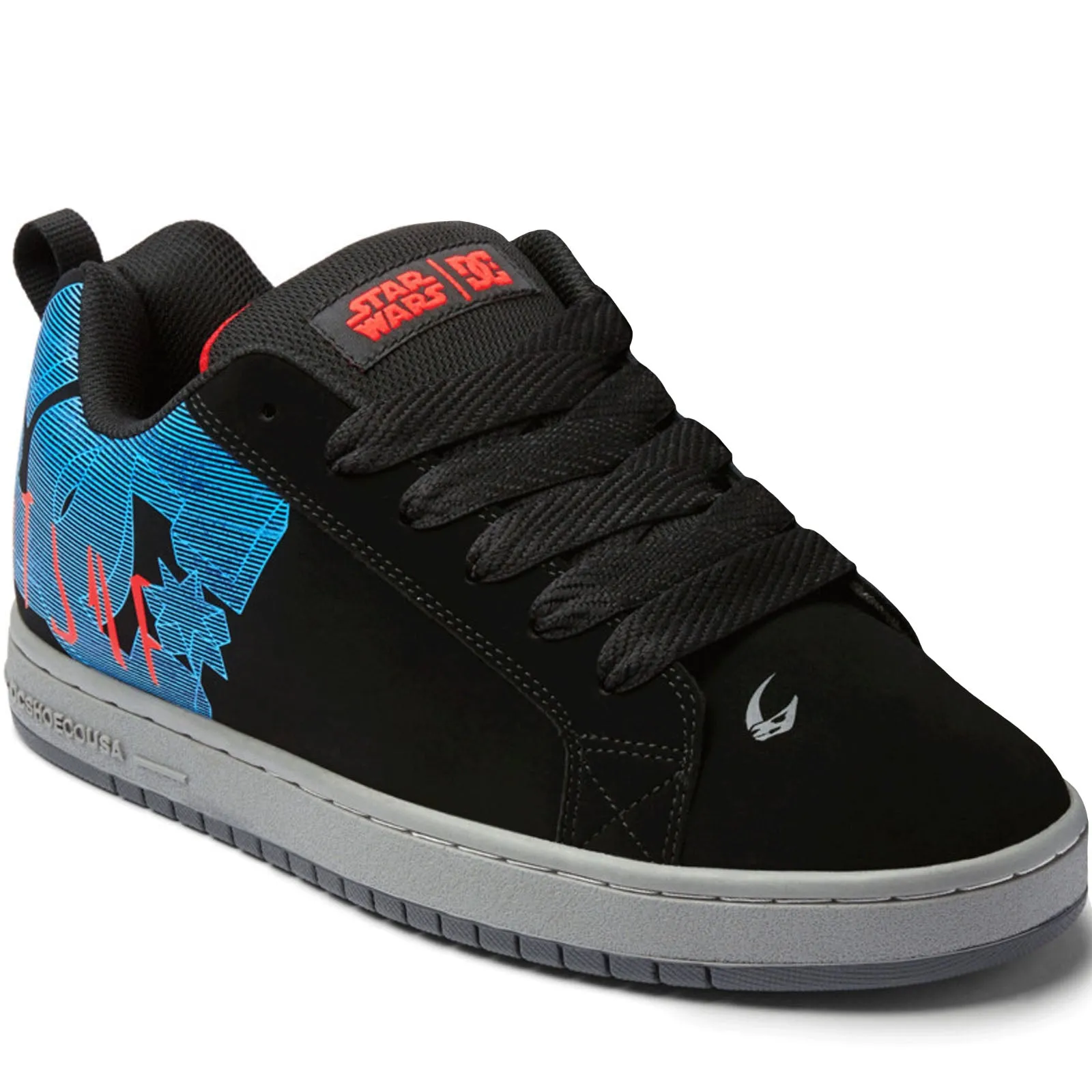 DC Shoes Mens Star Wars Graffik Low Rise Suede Trainers - Black