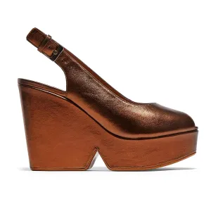 Dylan8 Metallic Platform Wedges