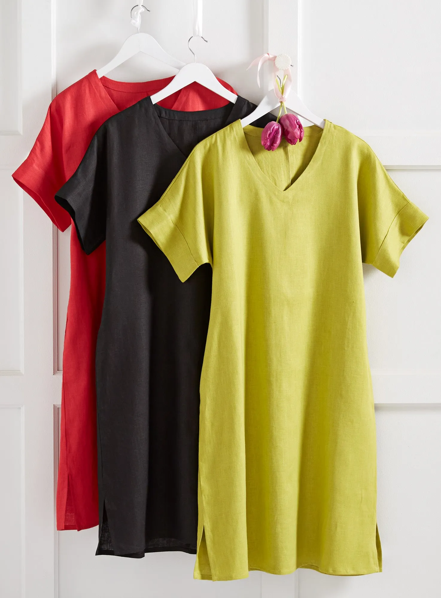 Easy Linen Midi Dress FINAL SALE (No Returns)