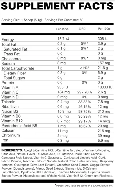 EHP Labs OxyShred  Non-Stim