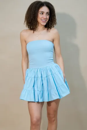Ellie Drop-Waist Dress - Blue