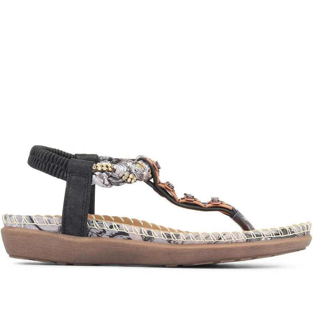 Embellished Toe Post Sandals - BAIZH35075 / 321 464
