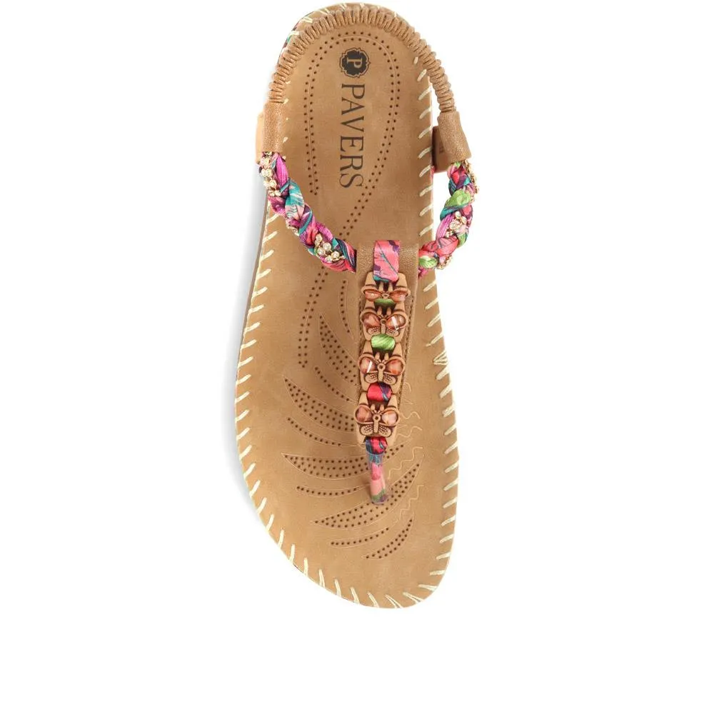 Embellished Toe Post Sandals - BAIZH35075 / 321 464