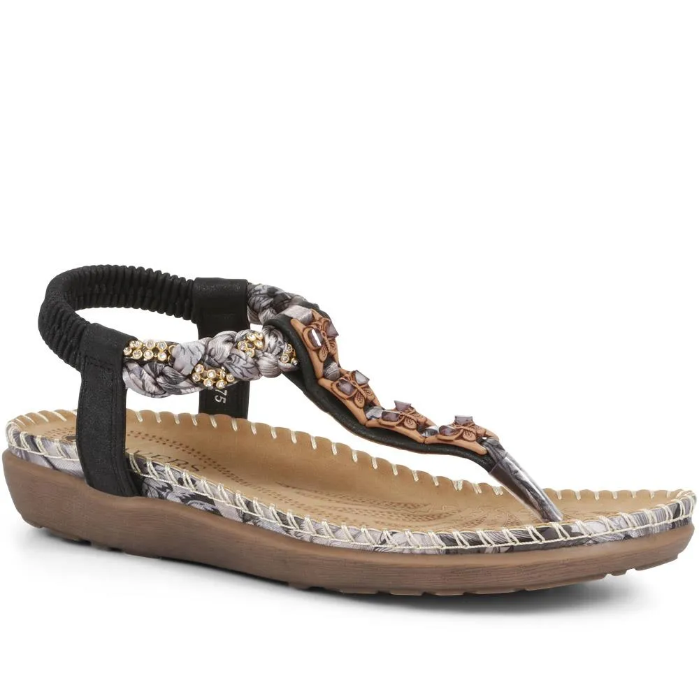 Embellished Toe Post Sandals - BAIZH35075 / 321 464