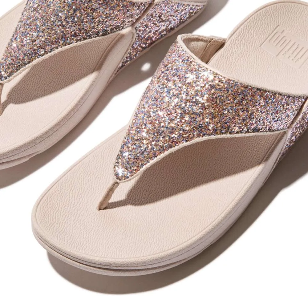 Fit Flop Nude Rose Glitter Toe Post Sandal|JE6C33