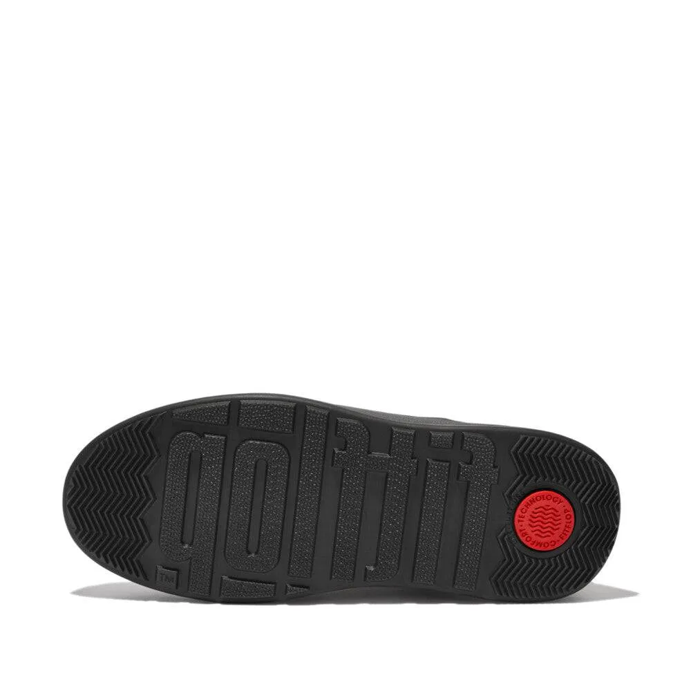 Fitflop Flatform Chelsea Fh4-090 Ladies Black Leather Pull On Ankle Boots