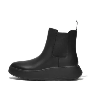 Fitflop Flatform Chelsea Fh4-090 Ladies Black Leather Pull On Ankle Boots