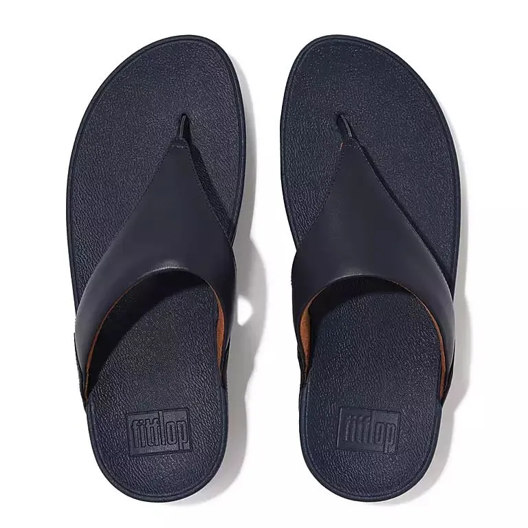 FitFlop I88-A15 Lulu Leather Ladies Deepest Blue Leather Toe Post Sandals