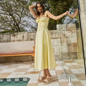Frankie Sandal in Beige Smooth