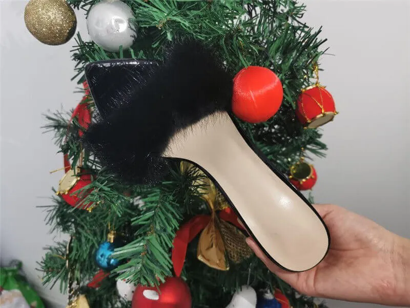 Fur Thin High Sandals