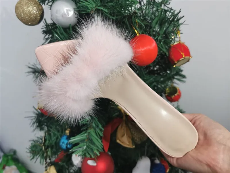 Fur Thin High Sandals