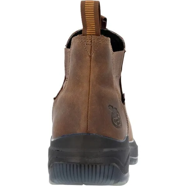 Georgia Boot Men's FLXPoint ULTRA Chelsea Brown Composite Toe Waterproof Work Boot GB00553
