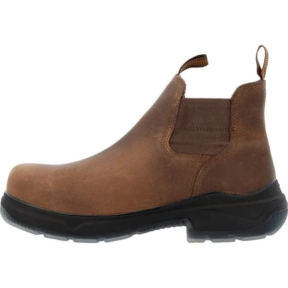 Georgia Boot Men's FLXPoint ULTRA Chelsea Brown Composite Toe Waterproof Work Boot GB00553