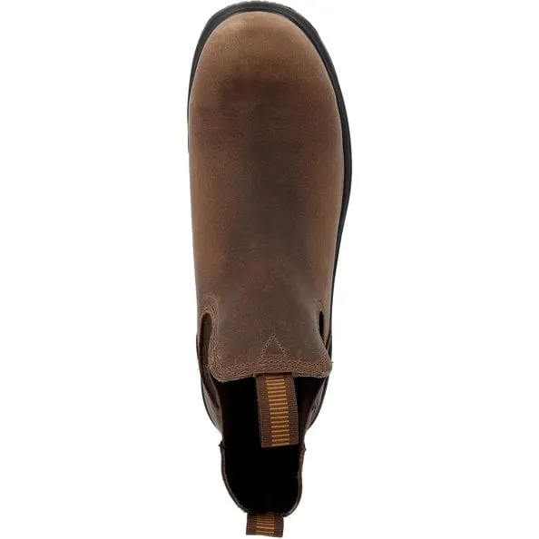 Georgia Boot Men's FLXPoint ULTRA Chelsea Brown Composite Toe Waterproof Work Boot GB00553