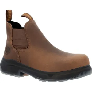 Georgia Boot Men's FLXPoint ULTRA Chelsea Brown Composite Toe Waterproof Work Boot GB00553