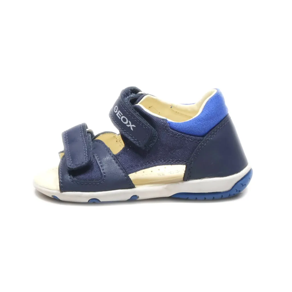 Geox Flat Sandals Fabric Blue Colour For Kids