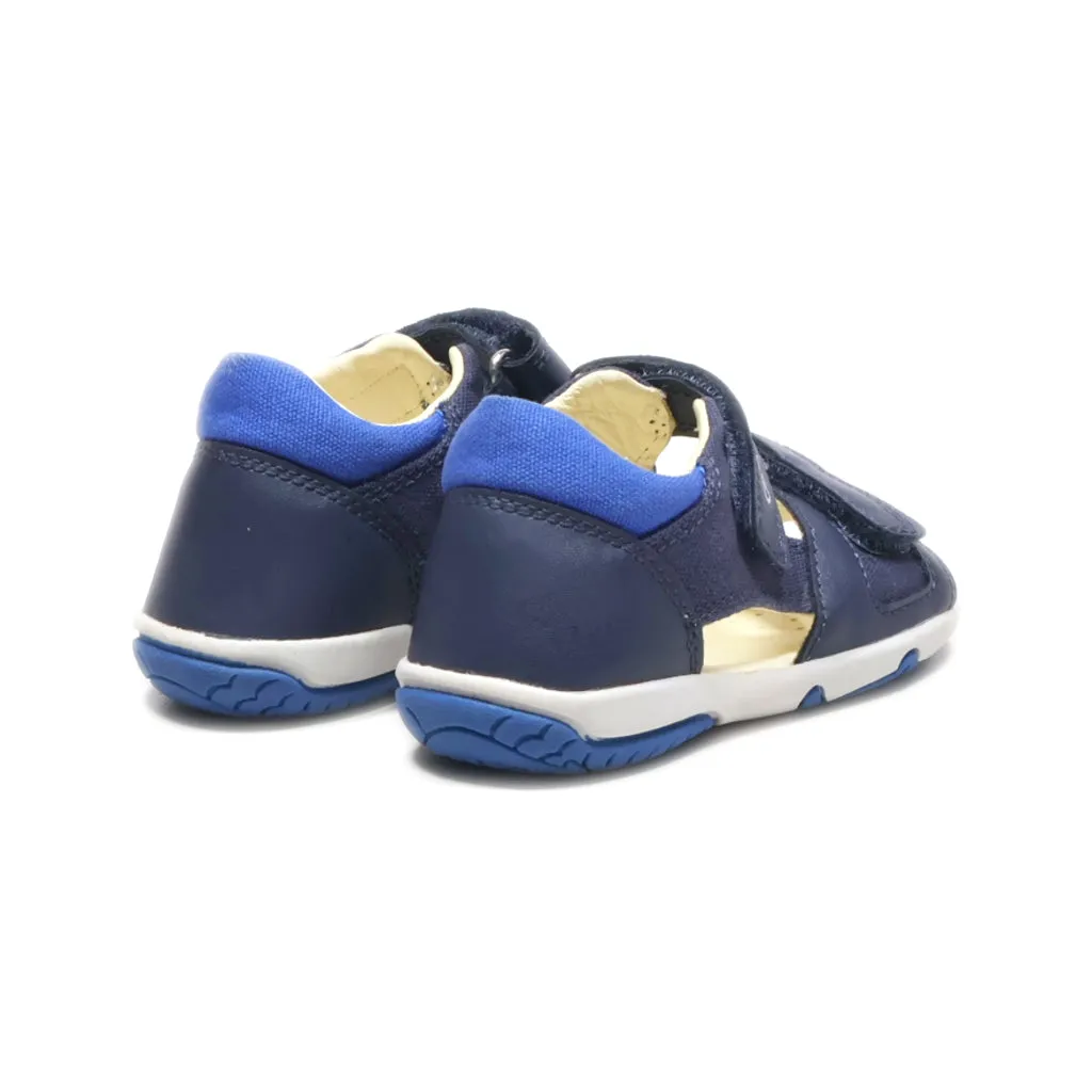 Geox Flat Sandals Fabric Blue Colour For Kids