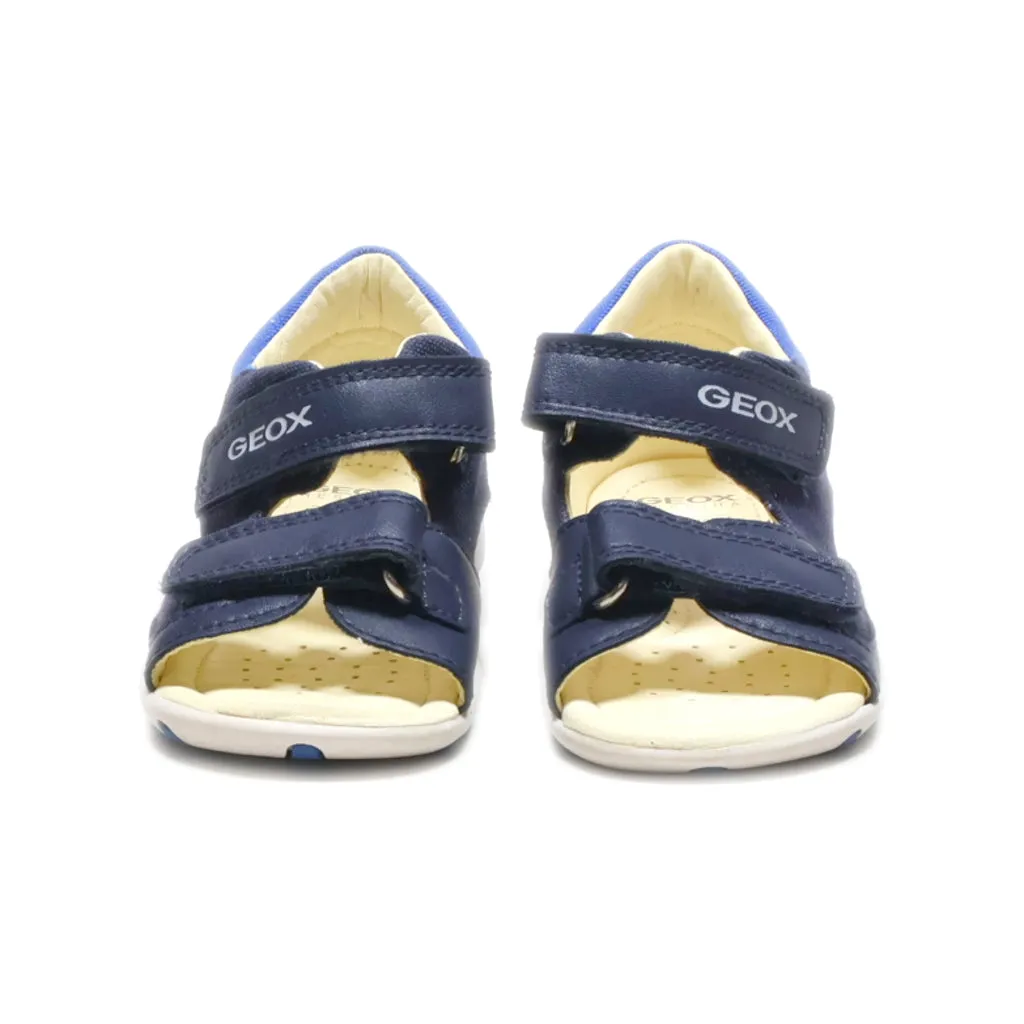 Geox Flat Sandals Fabric Blue Colour For Kids