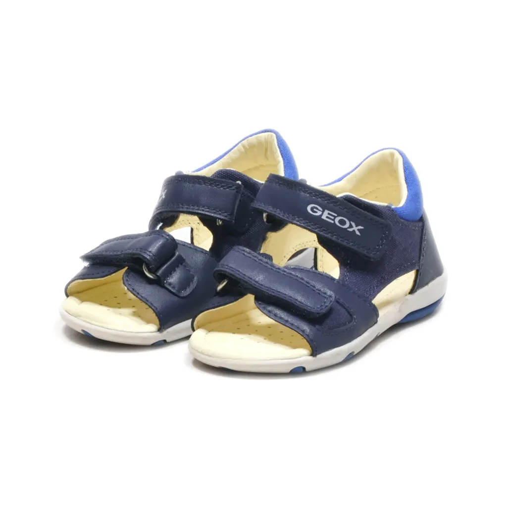 Geox Flat Sandals Fabric Blue Colour For Kids
