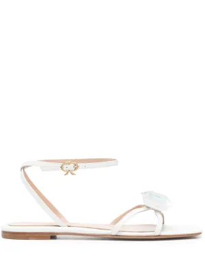 GIANVITO ROSSI Elegant Flat Sandal for Women in White - SS23 Season