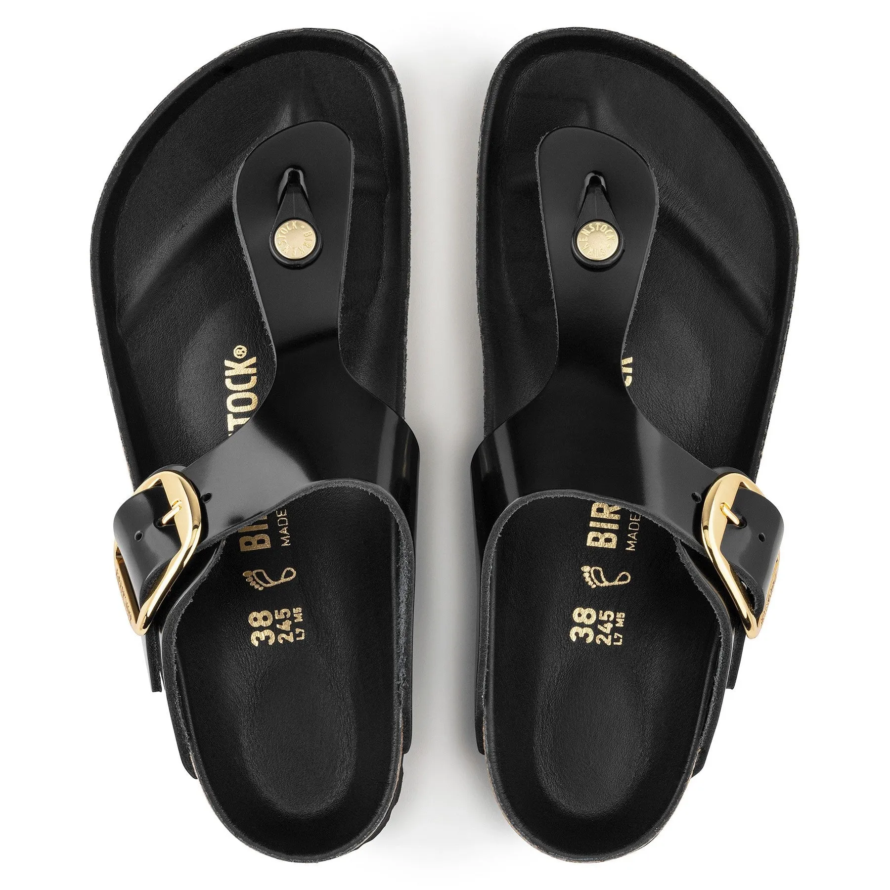 Gizeh | Big Buckle | Patent Leather | Black
